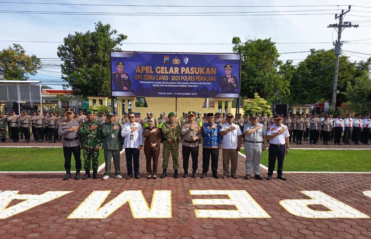 Dandim Pemalang Hadiri Apel Gelar Pasukan Operasi Zebra Candi 2025