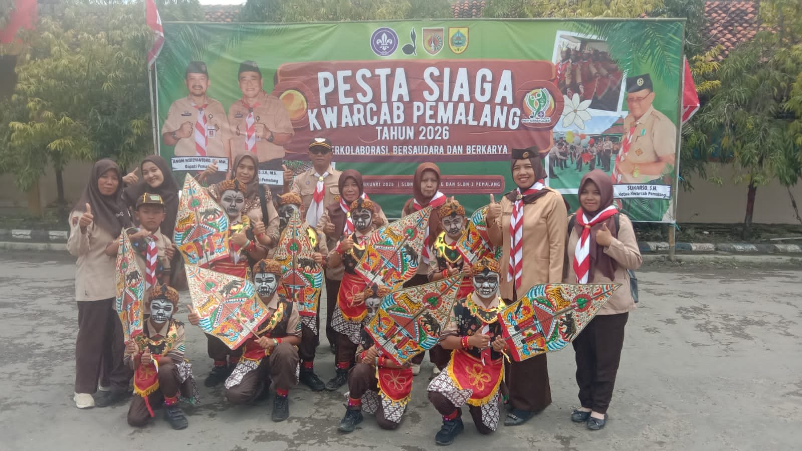 Tarian Buto Rubuh Ditampilkan Pramuka Putra- Putri dari SDN 02 Padek Ulujami Pemalang Pada Pesta Siaga Kwarcab 2026