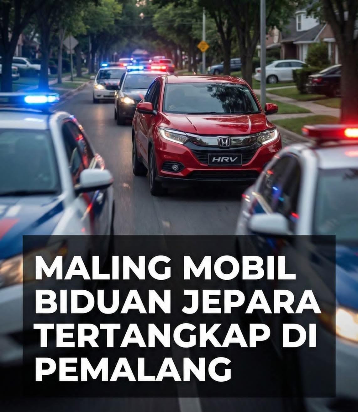 Maling Mobil Tertangkap di Kebun Tebu Wanarata Bantarbolang Pemalang