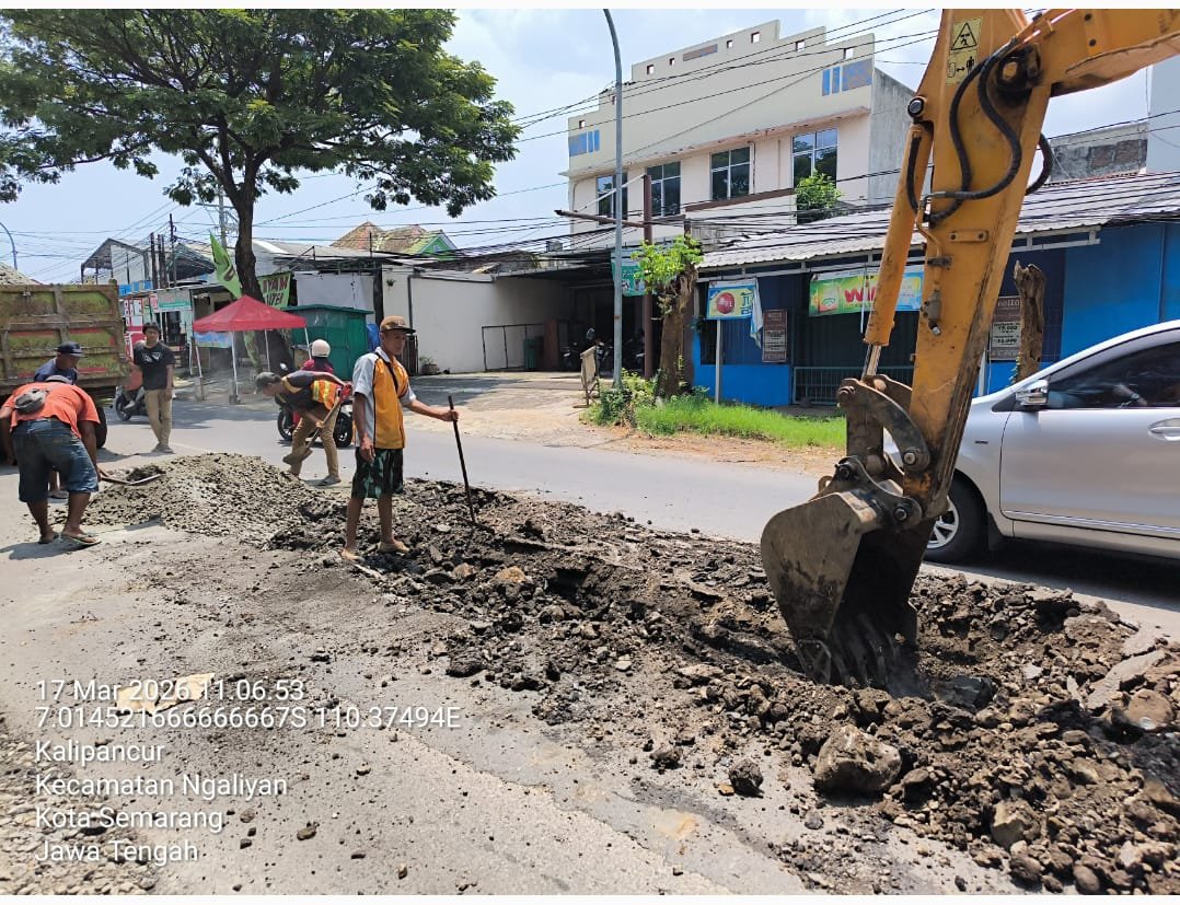 Sambut Arus Mudik Lebaran, PT Praba Mas Hill Perbaiki Jalur Strategis di Semarang Barat