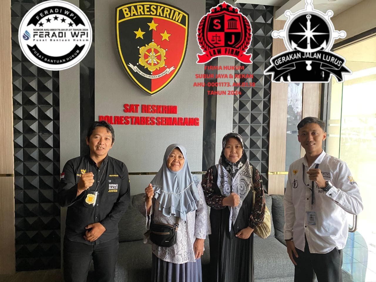 Tim Hukum FERADI WPI Advokat dan Paralegal Kota Semarang Dampingi Saksi Ngainah Menjalani Pemeriksaan Terkait Dugaan Penipuan di Polrestabes Semarang