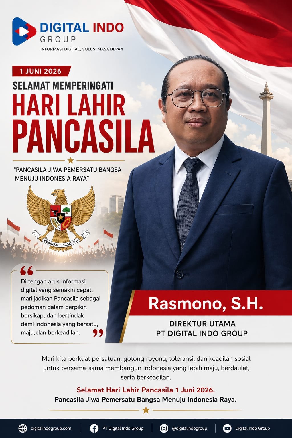 Rasmono: Pancasila Harus Menjadi Fondasi Masyarakat Menghadapi Tantangan Era Digital