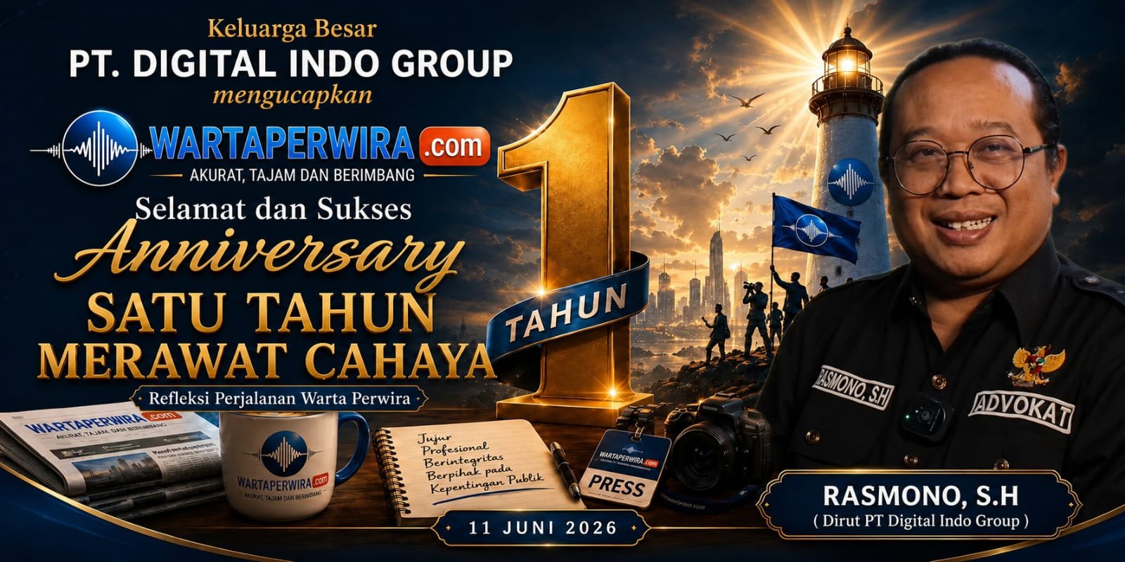 PT Digital Indo Group Apresiasi Kiprah Warta Perwira di Hari Jadi Pertama