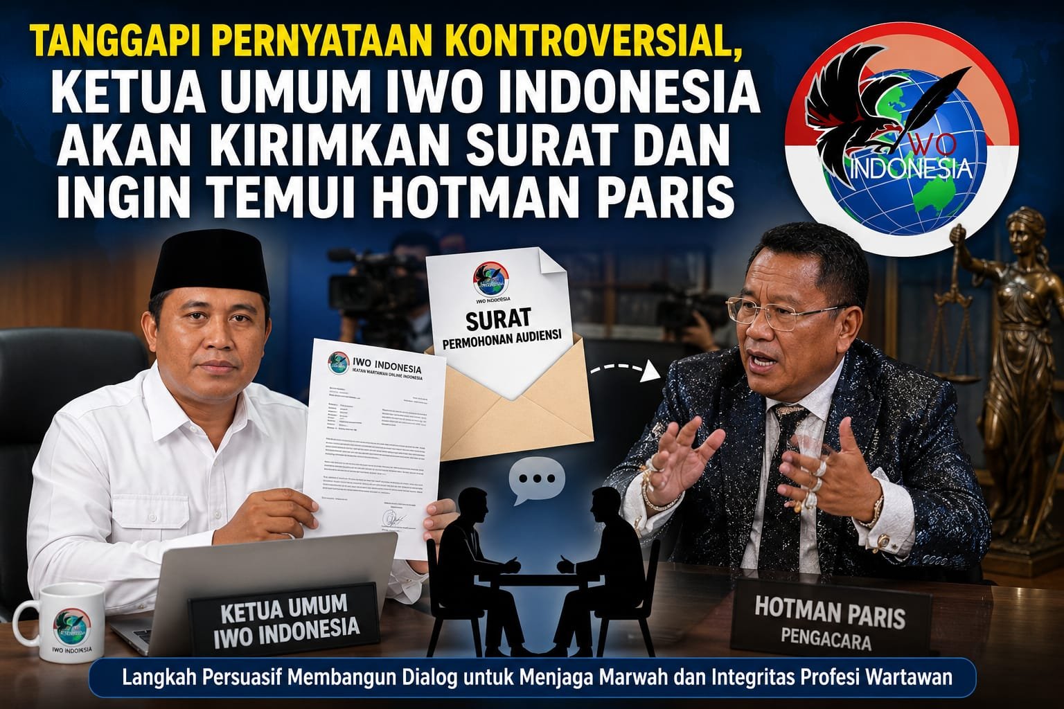 IWO Indonesia Akan Minta Klarifikasi Hotman Paris Terkait Pernyataan yang Dinilai Singgung Profesi Wartawan