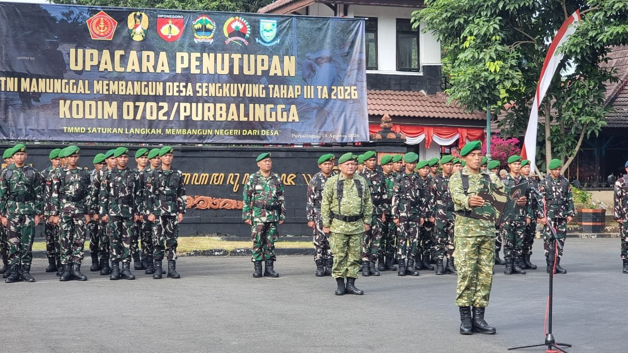 TMMD Kodim Purbalingga Rampung 100%, Jalan Baru hingga 2 RTLH Dibangun di Desa Danasari